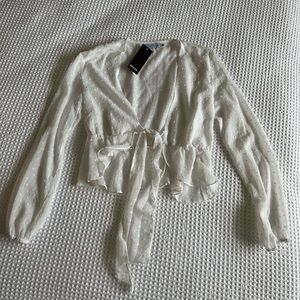 Nasty Gal Tie-Front Crop Top